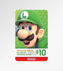 Tarjeta - Código - eShop - nintendo 10 Dolares