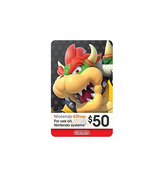Tarjeta - Codigo - eCash - Nintendo eShop Gift Card $50 - Switch / Wii U / 3DS